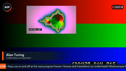 Layered video composition with downstream graphics
